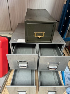 3 x Metal Storage Drawers - 3