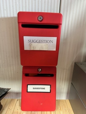 4 x Key Boxes & 2 x Suggestion Boxes - 6