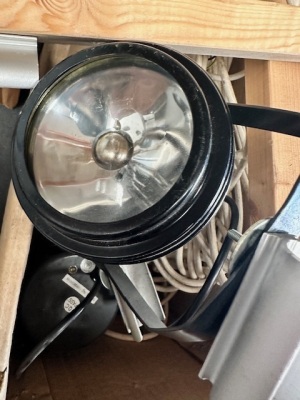 Box of Halogen Lights + LED Desktop Light - 3