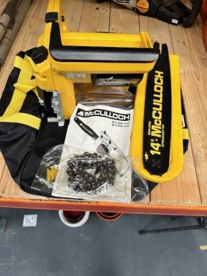 Unused McCulloch M4 240v Chainsaw