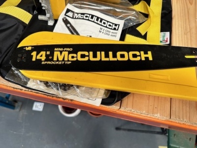 Unused McCulloch M4 240v Chainsaw - 2