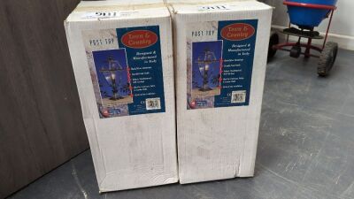 2x Town & Country Post Top Outdoor Lights