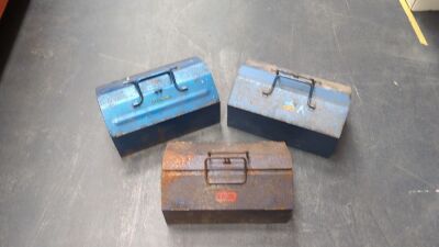 Set of Three Metal Tool Boxes - 2