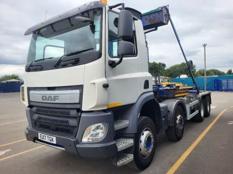 2017 DAF CF400 8x4 Hook Loader