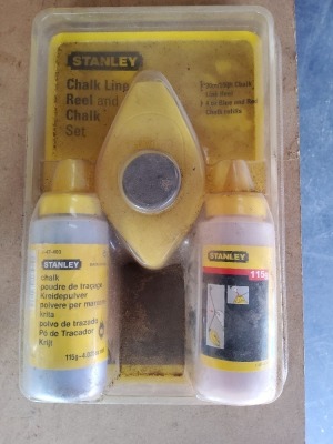 Unused Stanley Chalk Line Reel & Chalk Set