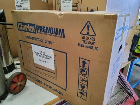 Unused & Unopened Clarke Premium 9 Drawer Tool Chests