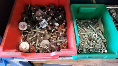 Quantity of Various Size Nuts, Bolts, Washers & Racking Safety Clips