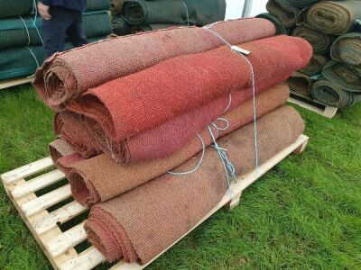 7 x Rolls 6' Various Length Red Matting