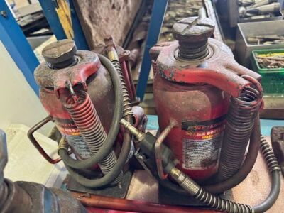 2x Neilson Air Operated 20ton Bottle Jacks