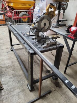 Steel Workbench c/w Dewalt 250mm Diameter Chopsaw, Model No: DWS778 + Measuring Jig - 3