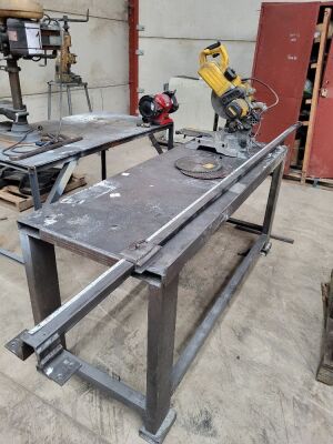 Steel Workbench c/w Dewalt 250mm Diameter Chopsaw, Model No: DWS778 + Measuring Jig - 4