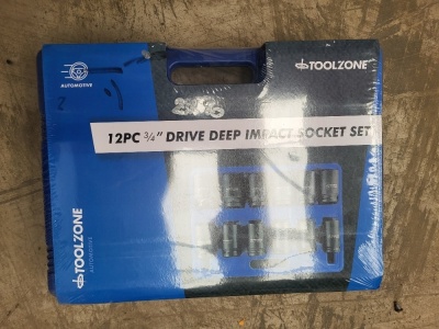 12pc ¾" Drive Deep Impact Sockets