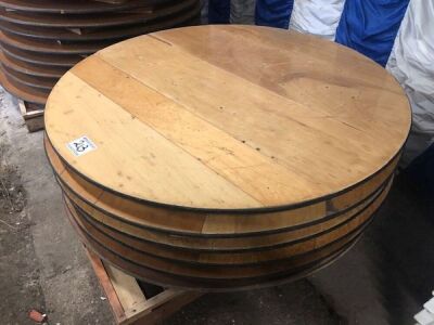 7 x 5' Portable Floormaker Round Tables  - 2