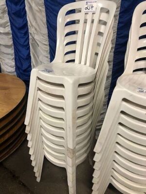20 x White Resin Bistro Chairs - 3