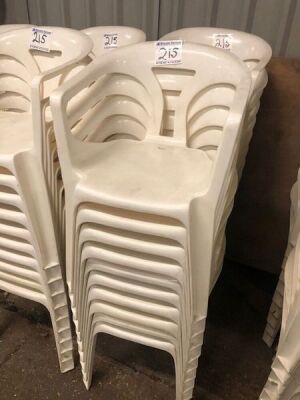 50 x White Resin Patio Chairs