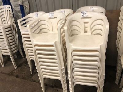50 x White Resin Patio Chairs - 2