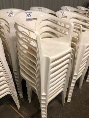 50 x White Resin Patio Chairs - 3