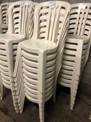 50 x White Resin Bistro Chairs