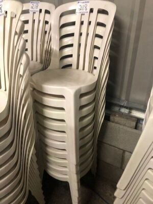 50 x White Resin Bistro Chairs - 3