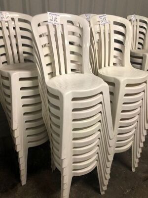 50 x White Resin Bistro Chairs - 4