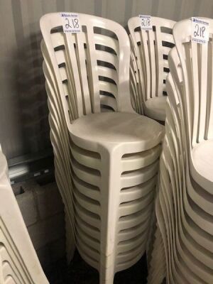 50 x White Resin Bistro Chairs - 5