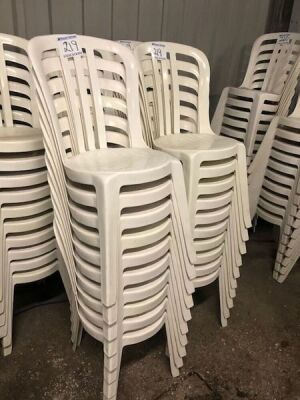 50 x White Resin Bistro Chairs - 2