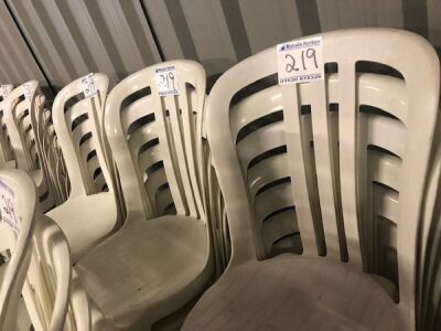50 x White Resin Bistro Chairs - 5