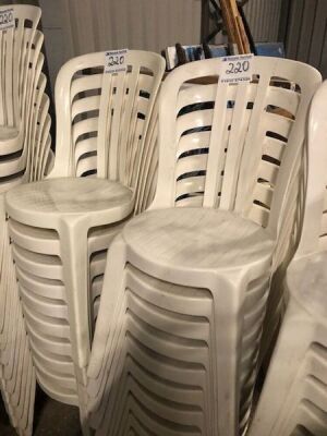 50 x White Resin Bistro Chairs - 4