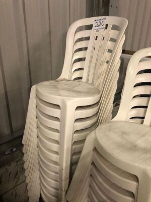 50 x White Resin Bistro Chairs - 5