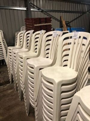 50 x White Resin Bistro Chairs