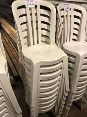 50 x White Resin Bistro Chairs