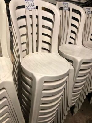 50 x White Resin Bistro Chairs - 3