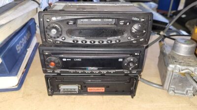 Miscellaneous Lorry Parts, Laptop Bag, Paper Work, 3x Radios, Technord Remote - 3