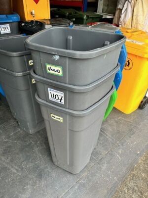 3x 110ltr Bins with Lids