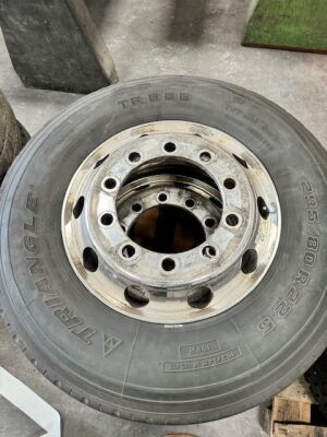 2x 22.5 Alcoa10 Stud Alloys with Tyres - 2
