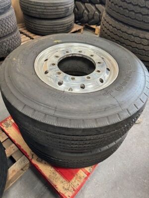 2x 10 Stud Alloy Wheels & Tyres