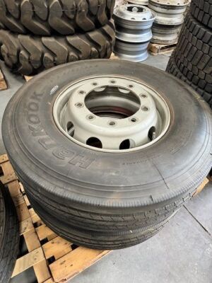 2x 10 Stud Steel Rims with New Tyres