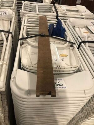 40 x Folding Chairs & Storage Trolley Samsonite Style, - 2