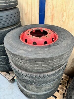 4x Steel Wheel Rims with Tyres