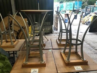 14 of 2ft x2ft Metal Leg Tables  - 5