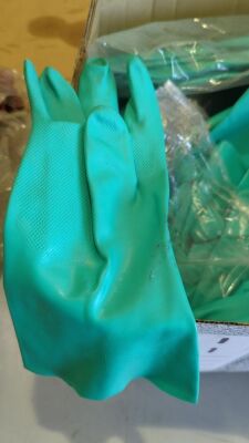 Quantity of New & Unused Long Cuff Nitrile Gloves