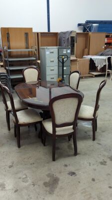 Mahogany Dining Table & 6x Chairs