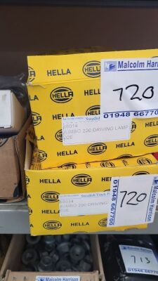 2x New Hella Jumbo 220 Driving Lights