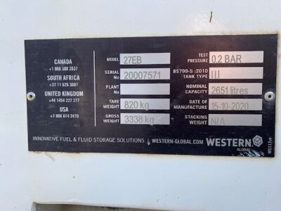 2020 Western 2700 Litre Bunded Fuel Tank - 7