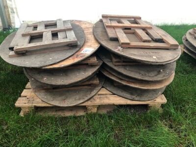 12 x Wooden Oval Trestle Tables  - 2