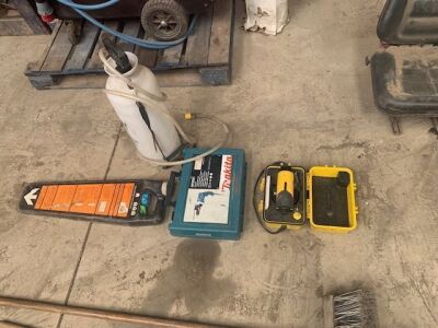 C.A.T Scanner, Makita 240v Drill, Stanley Level Kit AL24 & Dust Suppression Unit
