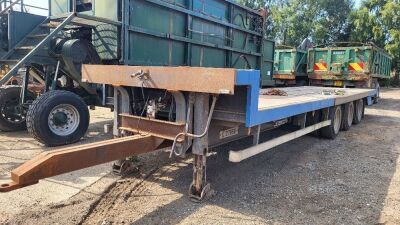 30ft Triaxle Drawbar Flat Trailer