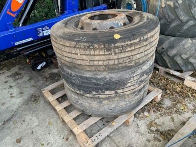 3 x Part Worn 295-80 10 Stud Rims & Tyres