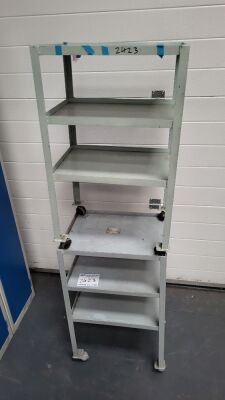 2 x Small Shelved Trolleys