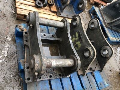 2 x Attachment 80 mm Pins Brackets - 3